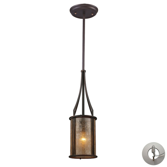 Barringer 6'' Wide 1-Light Mini Pendant - Aged Bronze - Includes Adapter Kit
