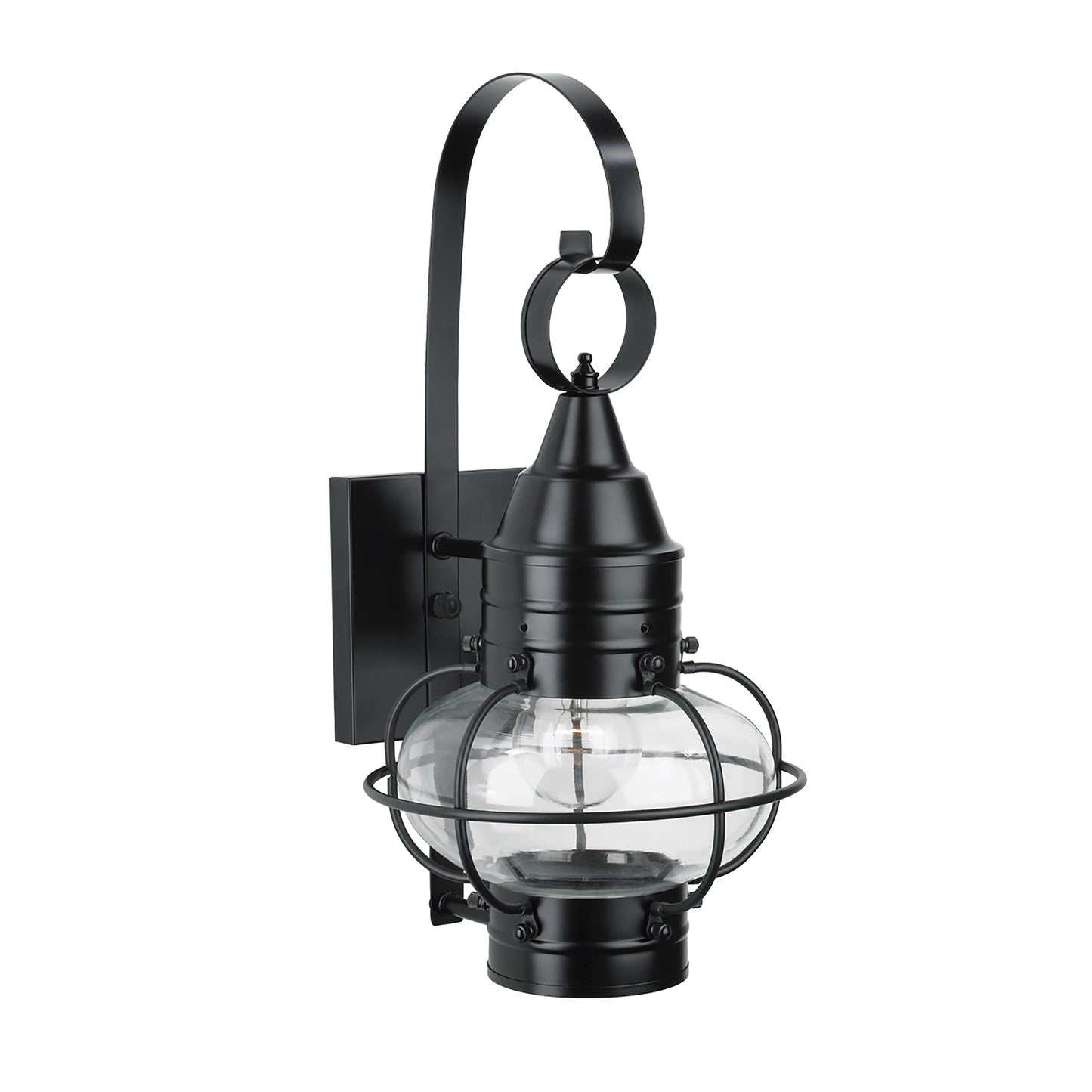 Classic Onion 16'' High 1-Light Outdoor Sconce - Black
