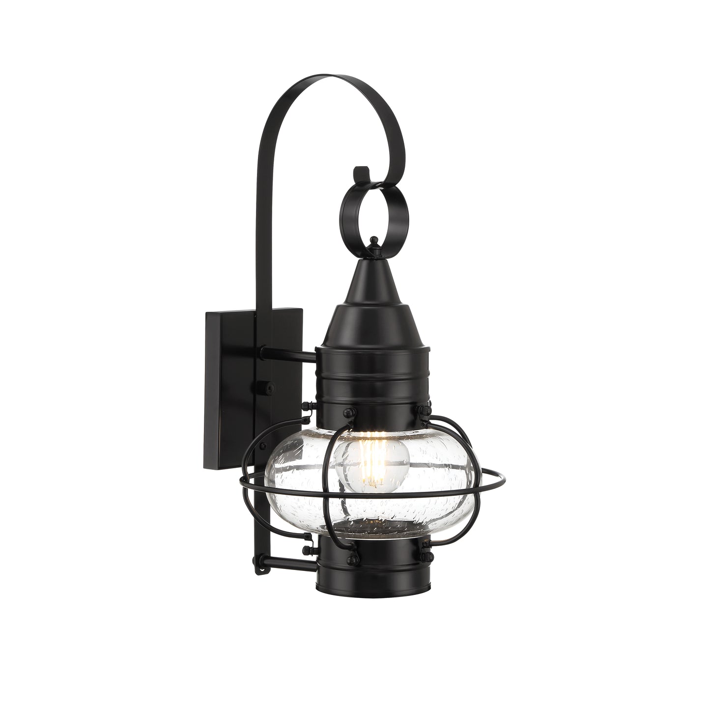 Classic Onion 16'' High 1-Light Outdoor Sconce - Black