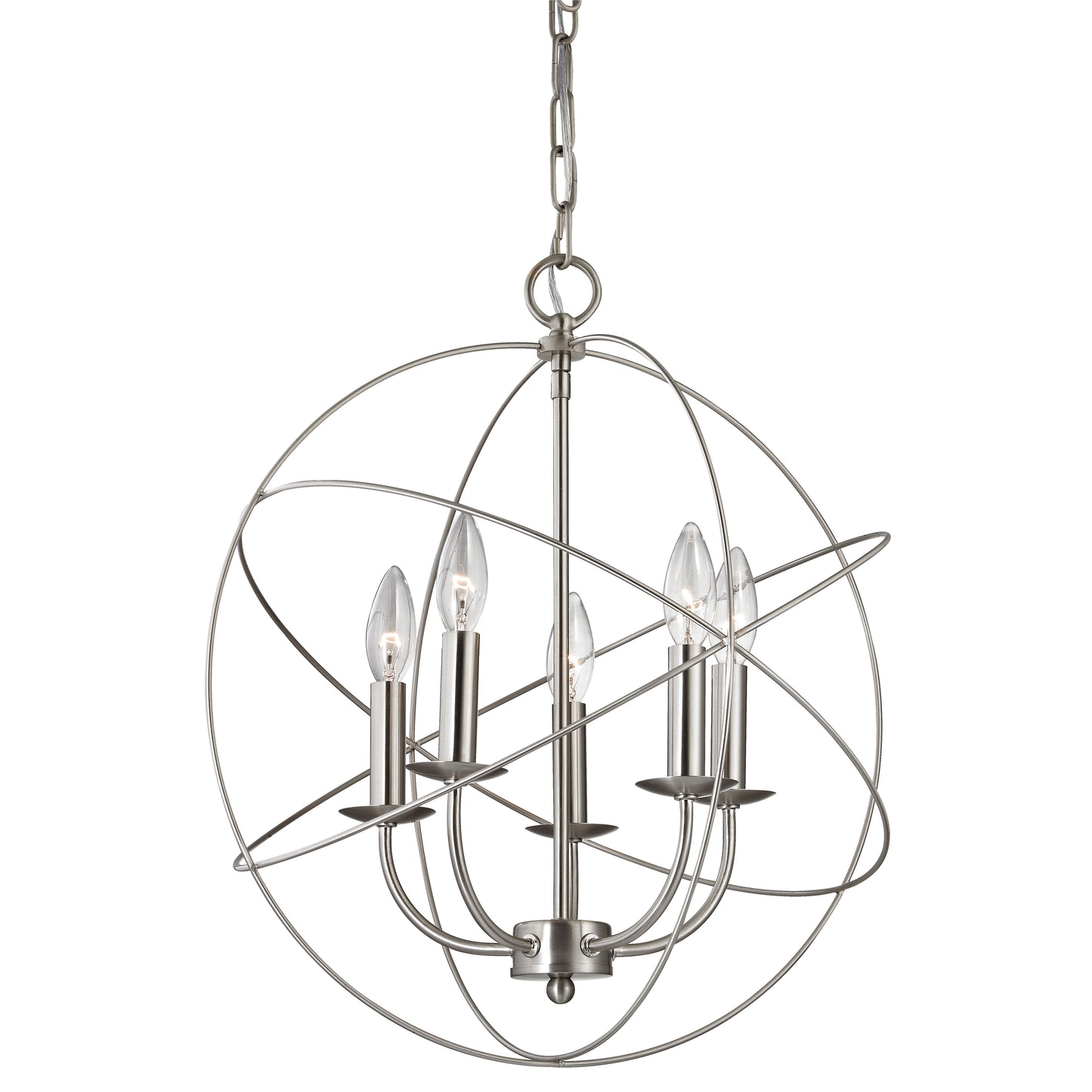 Williamsport 18'' Wide 5-Light Chandelier - Brushed Nickel