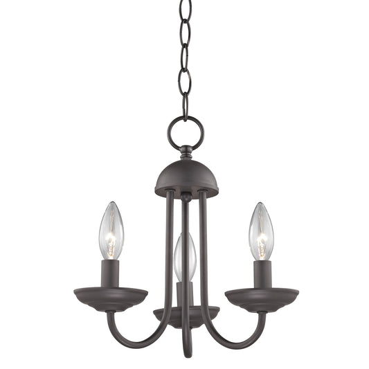 Montgomery 12'' Wide 3-Light Chandelier - Oil Rubbed Bronze