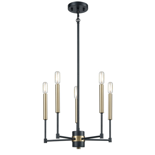 Livingston 17'' Wide 5-Light Chandelier - Matte Black