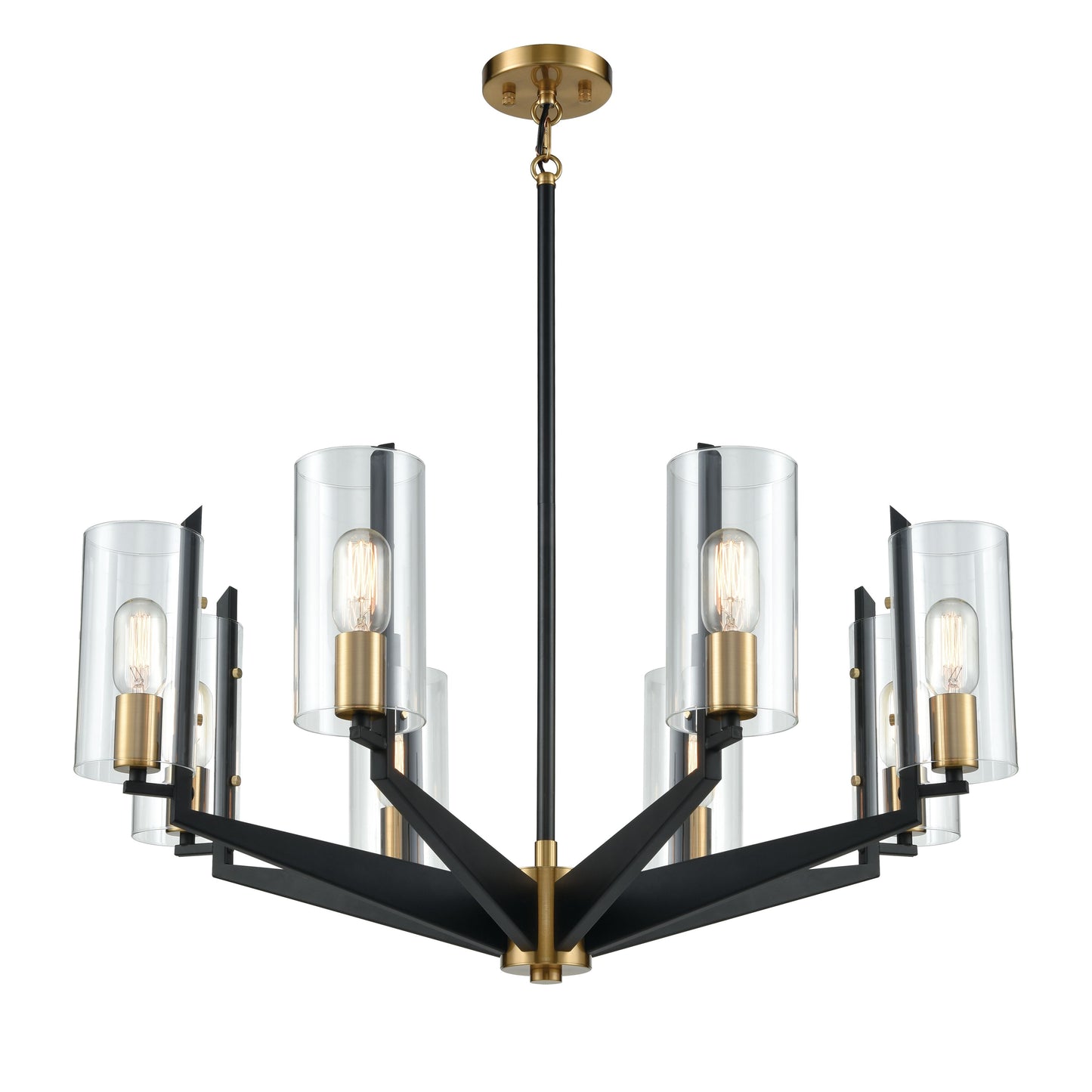 Blakeslee 33'' Wide 8-Light Chandelier - Matte Black