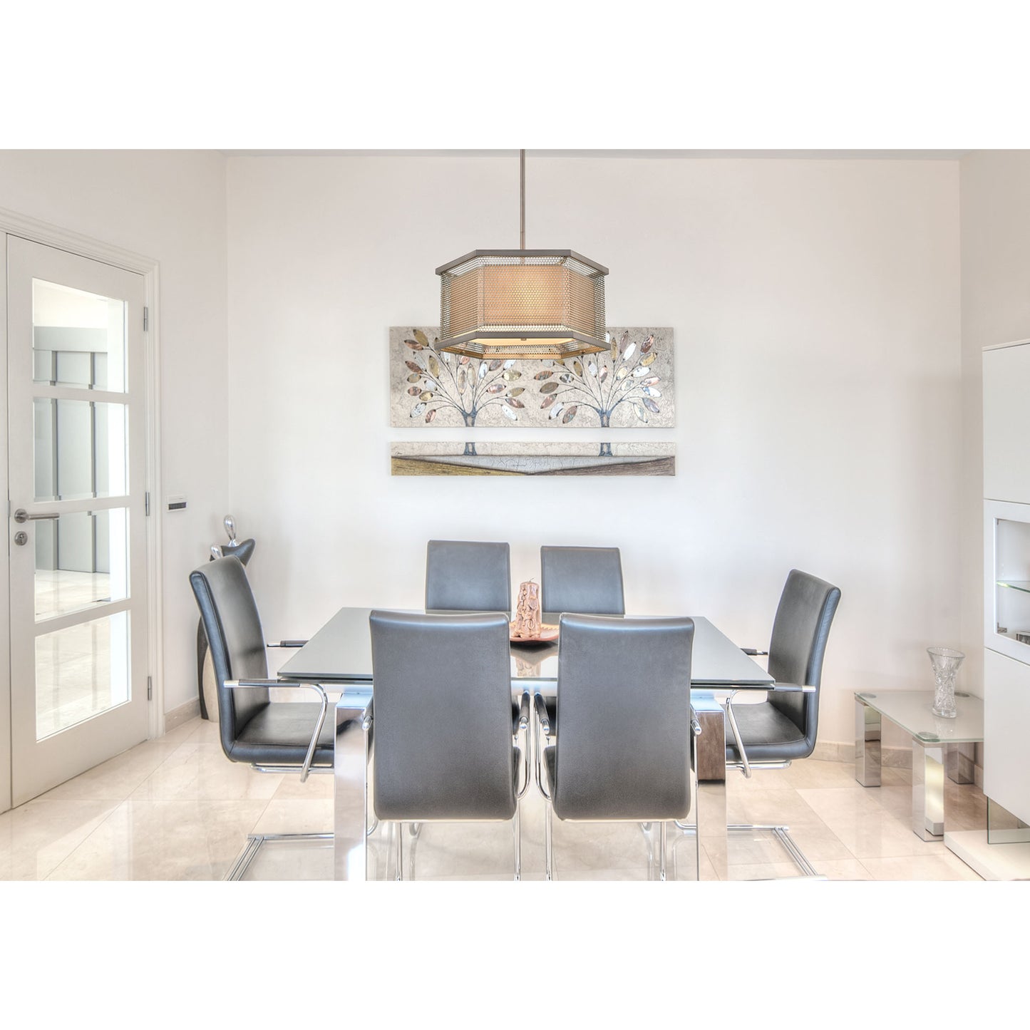Crestler 22'' Wide 3-Light Chandelier - Weathered Zinc