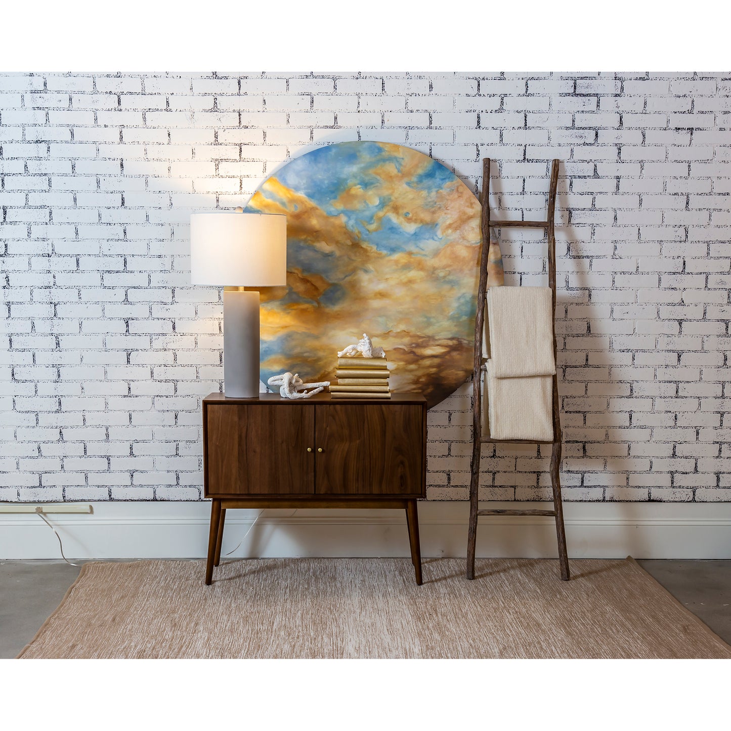 Lydia Wood Ladder - Large Bleached