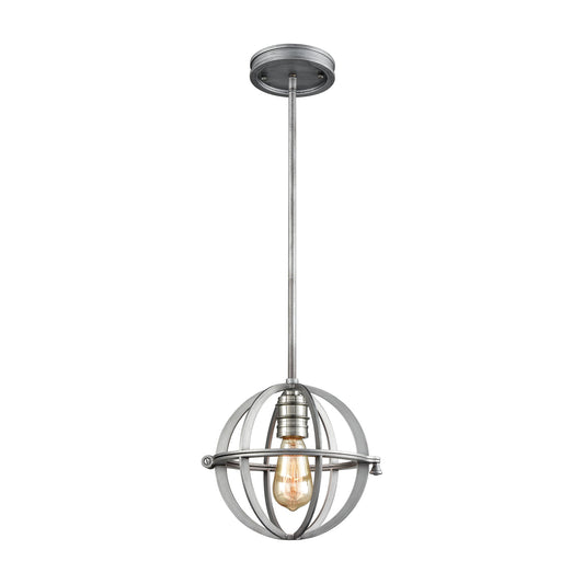 Aubridge 10'' Wide 1-Light Mini Pendant - Weathered Zinc