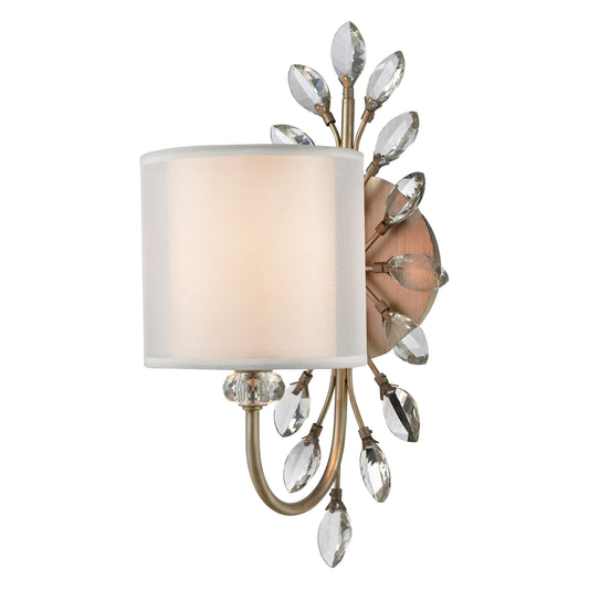 Asbury 16'' High 1-Light Sconce - Aged Silver
