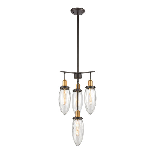 Shinzu 16'' Wide 4-Light Chandelier - Oil Rubbed Bronze