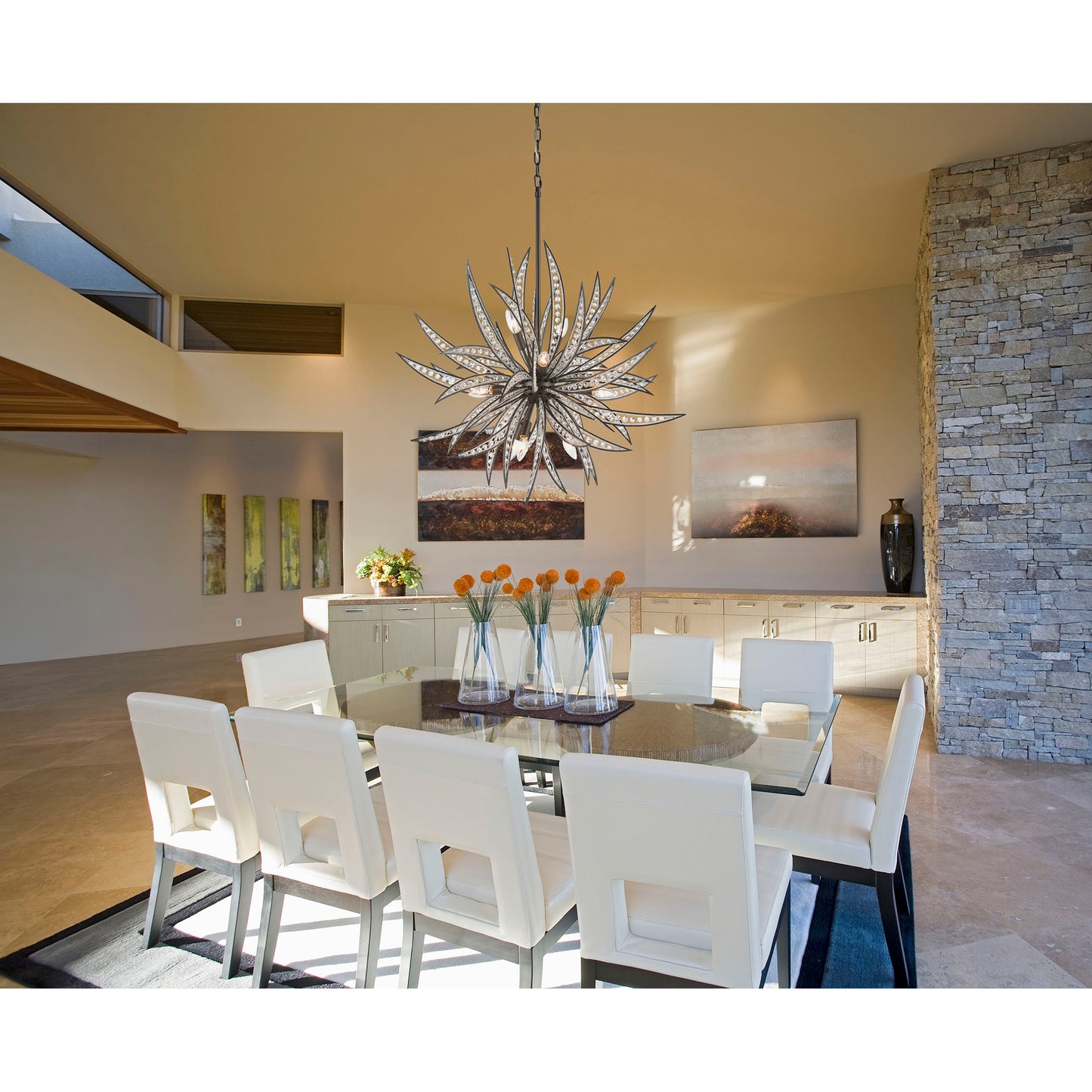 Naples 34'' Wide 11-Light Chandelier - Dark Graphite