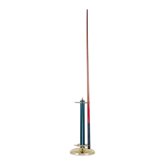 Casual Traditions Cue Stand - Polished Brass and Green