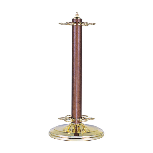 Casual Traditions Cue Stand - Polished Brass and Red