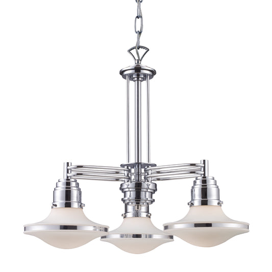 Retrospective 22'' Wide 3-Light Chandelier - Polished Chrome