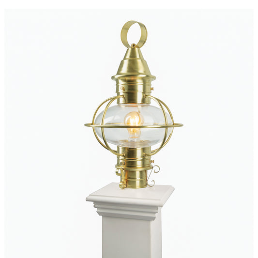 American Onion 19'' High 1-Light Outdoor Post Light - Satin Brass