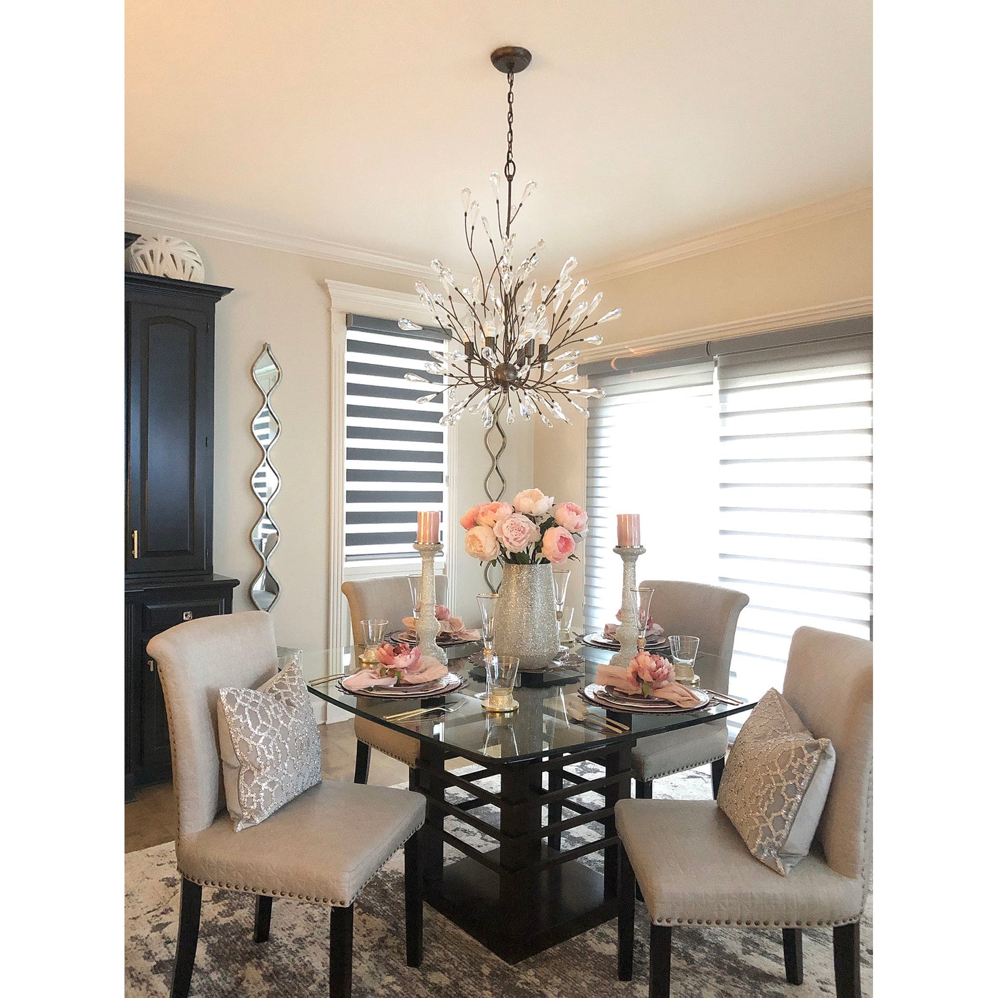 Crislett 31'' Wide 6-Light Chandelier - Sunglow Bronze