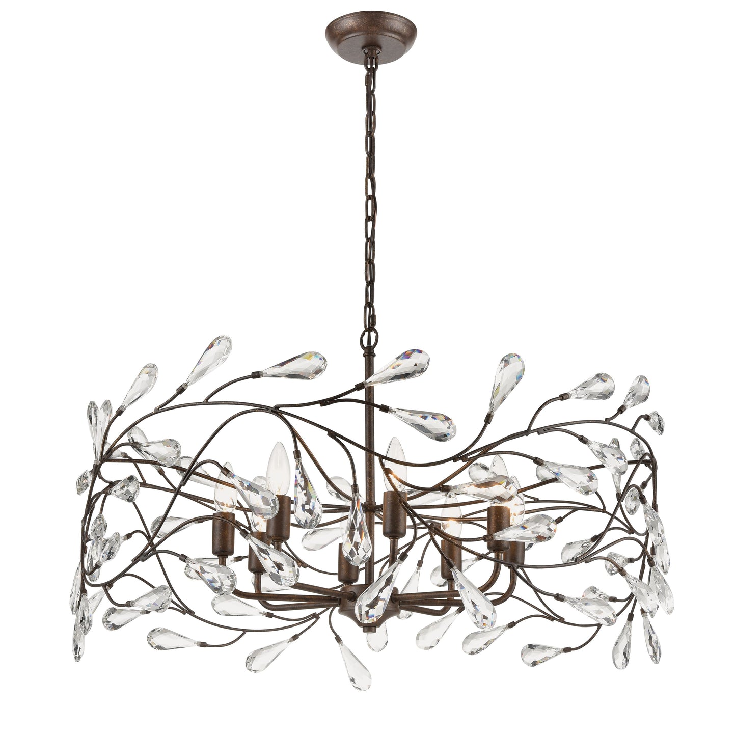 Crislett 31'' Wide 8-Light Chandelier - Sunglow Bronze