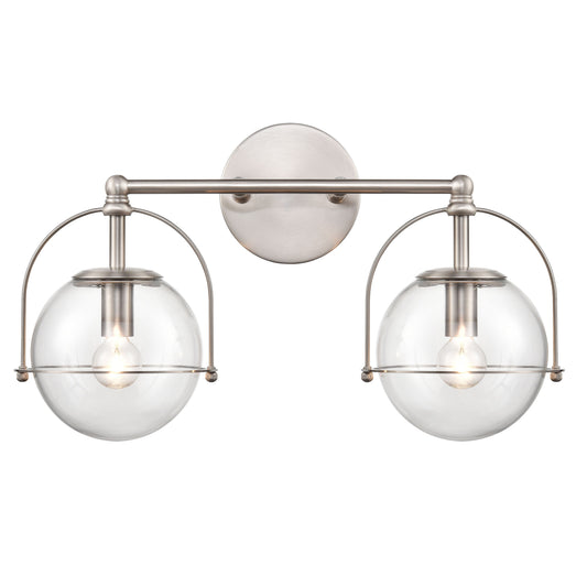 Langford 17'' Wide 2-Light Vanity Light - Satin Nickel