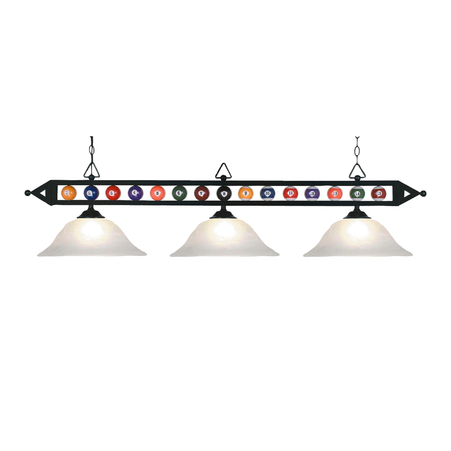 Designer Classics 58'' Wide 3-Light Linear Chandelier - Matte Black