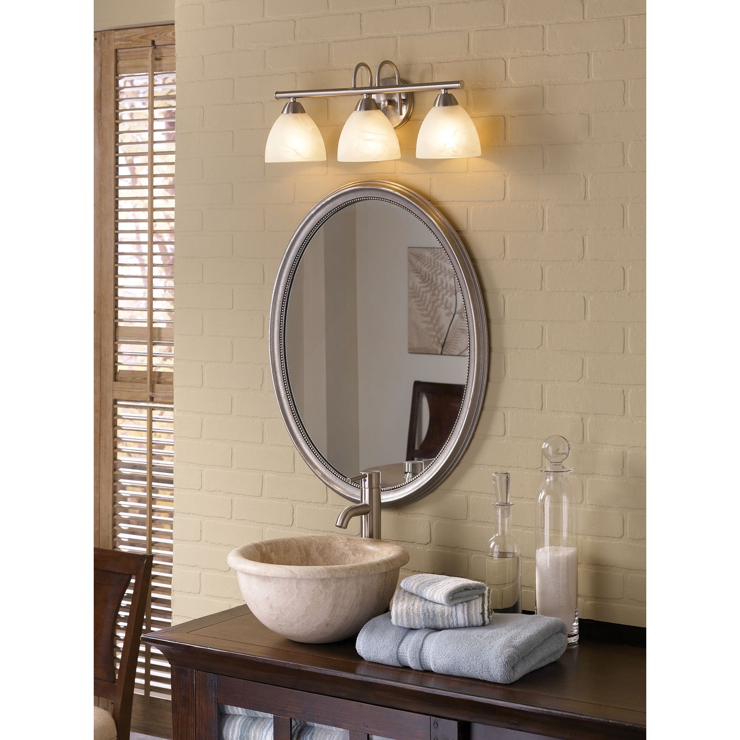 Tia 22.5'' Wide 3-Light Vanity Light - Matte Nickel
