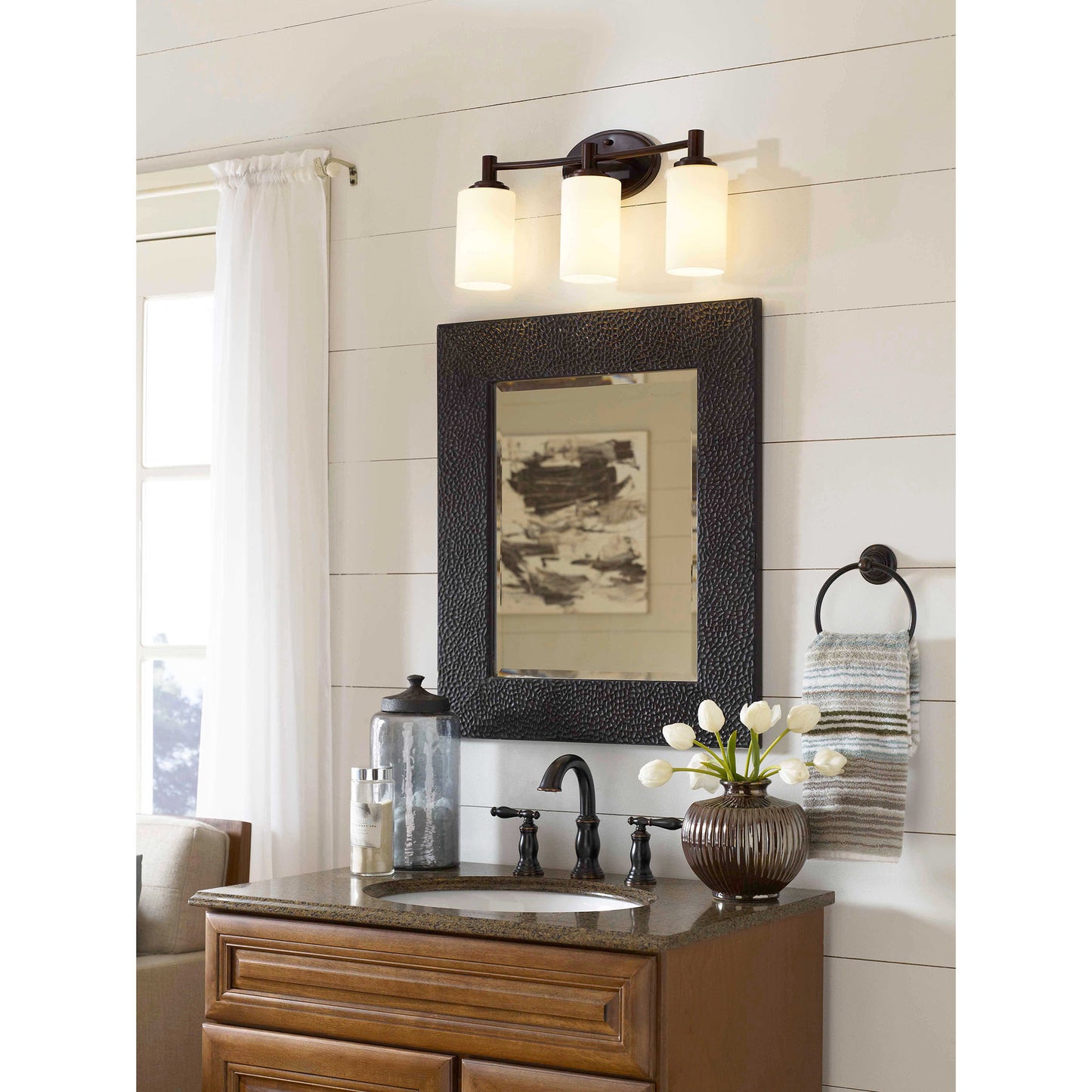 Pittman 19'' Wide 3-Light Vanity Light - Sienna Bronze