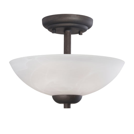 Tia 11.75'' Wide 2-Light Semi Flush Mount - Painted Bronze