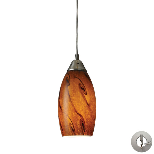 Galaxy 5'' Wide 1-Light Pendant - Satin Nickel - Includes Adapter Kit