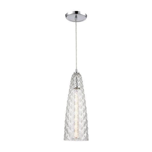 Glitzy 5'' Wide 1-Light Mini Pendant - Polished Chrome