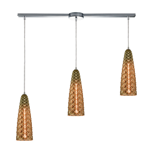 Glitzy 36'' Wide 3-Light Slim Linear Pendant - Polished Chrome