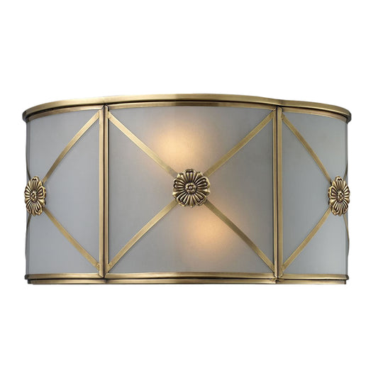 Preston 6.5'' High 2-Light Sconce - Brushed Brass