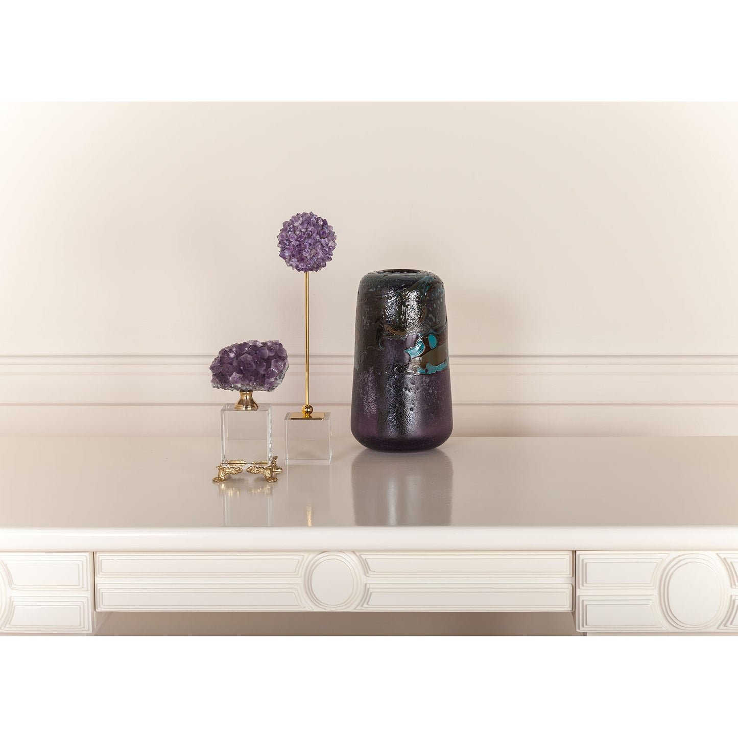 Roque Opera Decorative Accessory - Natural Purple Stone