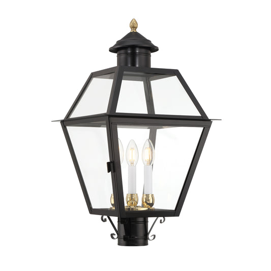 Lexington 24.5'' High 3-Light Outdoor Post Light - Black