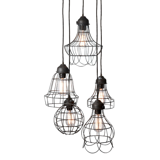 Wire 15'' Wide 5-Light Pendant - Oil Rubbed Bronze