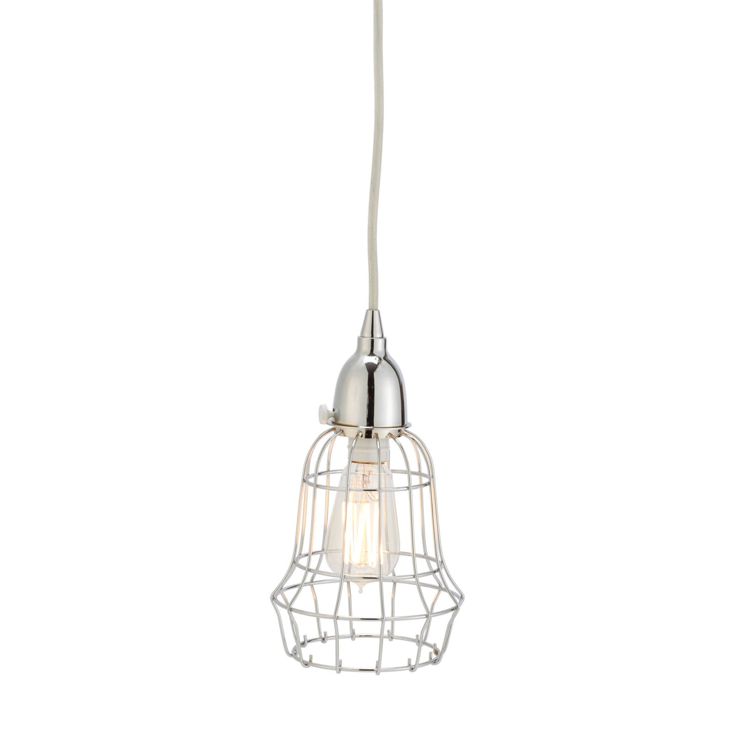 Wire 6'' Wide 1-Light Mini Pendant - Silver