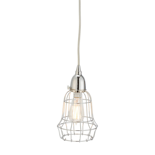 Wire 6'' Wide 1-Light Mini Pendant - Silver