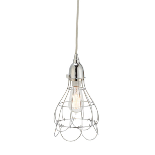 Wire 6'' Wide 1-Light Mini Pendant - Silver