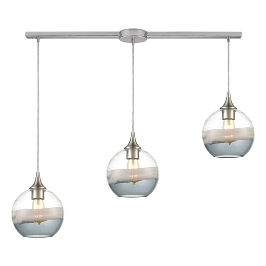 Sutter Creek 36'' Wide 3-Light Slim Linear Pendant - Satin Nickel