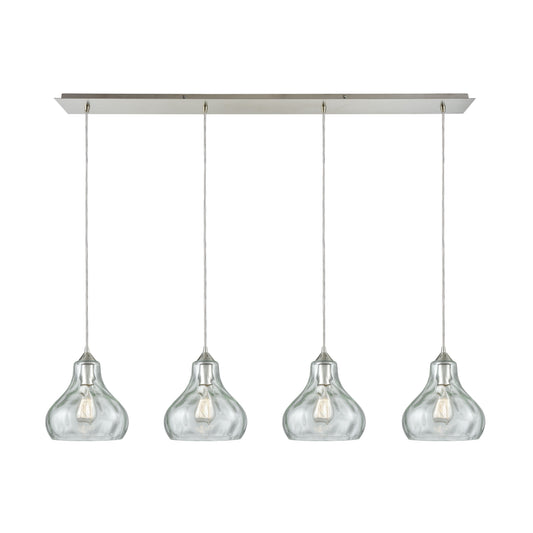 Belmont 46'' Wide 4-Light Linear Pendant - Satin Nickel