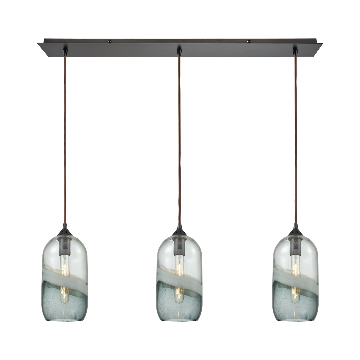 Sutter Creek 36'' Wide 3-Light Linear Pendant - Oil Rubbed Bronze