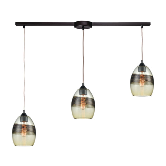 Whisp 38'' Wide 3-Light Slim Linear Pendant - Oil Rubbed Bronze