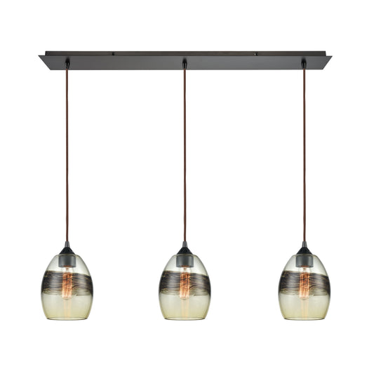Whisp 36'' Wide 3-Light Linear Pendant - Oil Rubbed Bronze