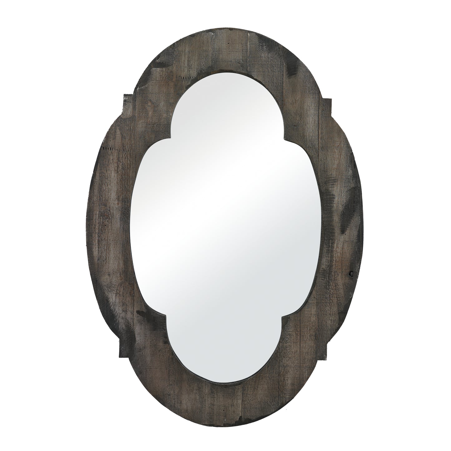 Wood Framed Wall Mirror - Aged Gray