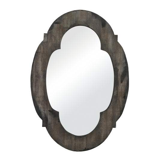 Wood Framed Wall Mirror - Aged Gray