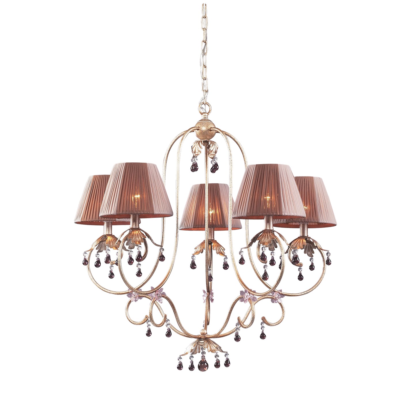 Olivissa 29'' Wide 5-Light Chandelier - Bronzed Silver