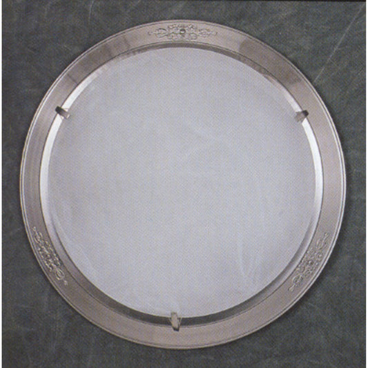 14'' Wide 2-Light Flush Mount - White Swirl with Satin Pewter