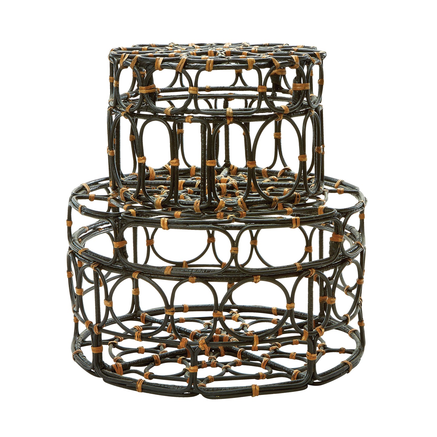 Borneo Box - Set of 2 Round Black