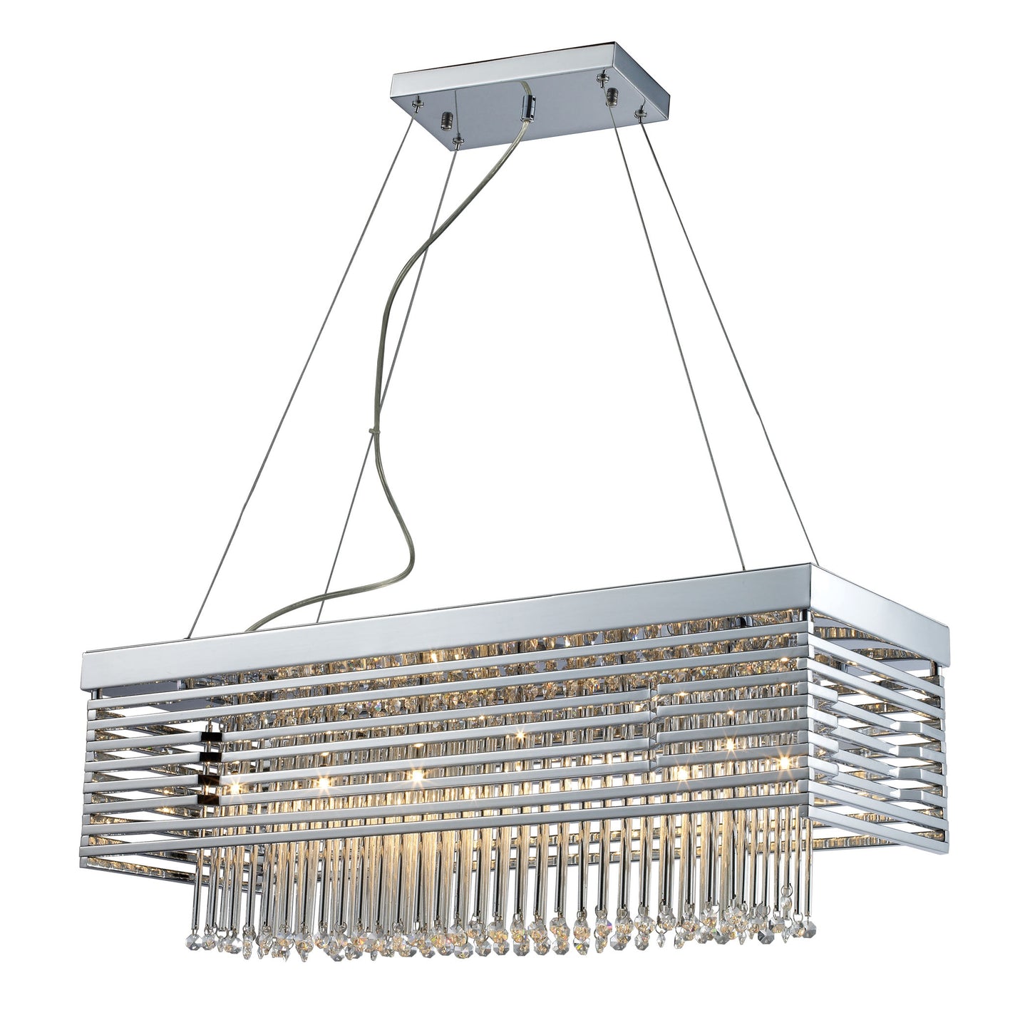 Cortina 11'' Wide 12-Light Chandelier - Polished Chrome with Crystal