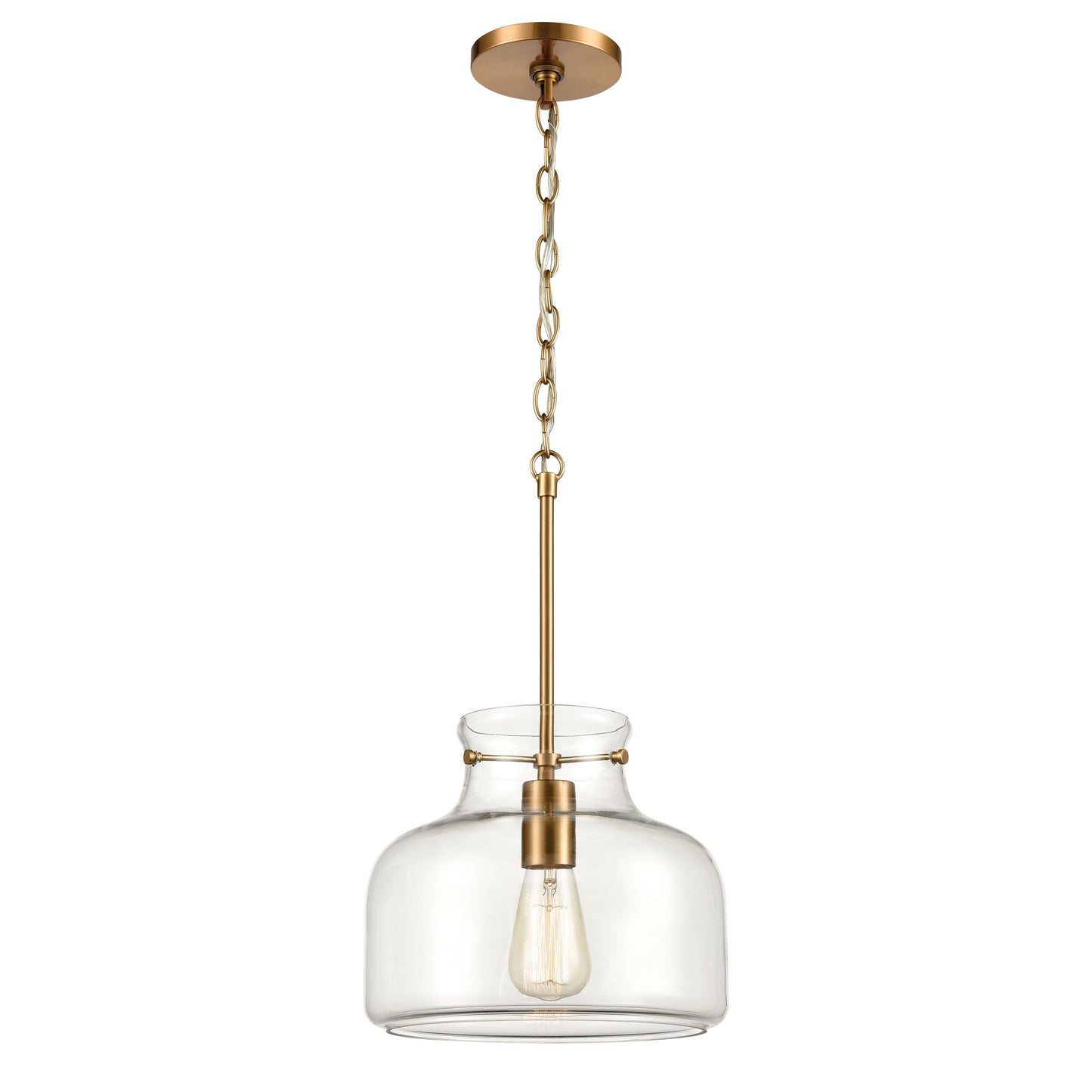 Lola 11'' Wide 1-Light Pendant - Satin Brass