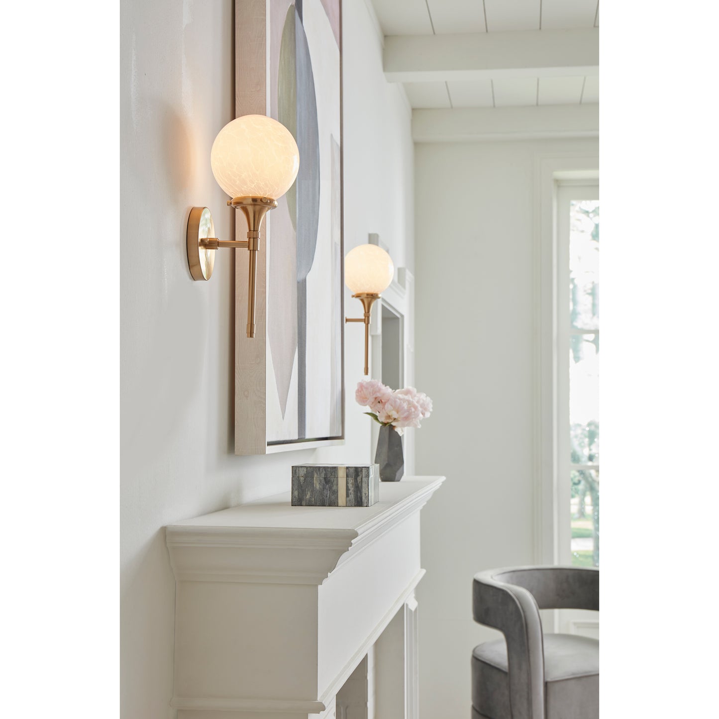 Beverly Hills 15'' High 1-Light Sconce - Satin Brass