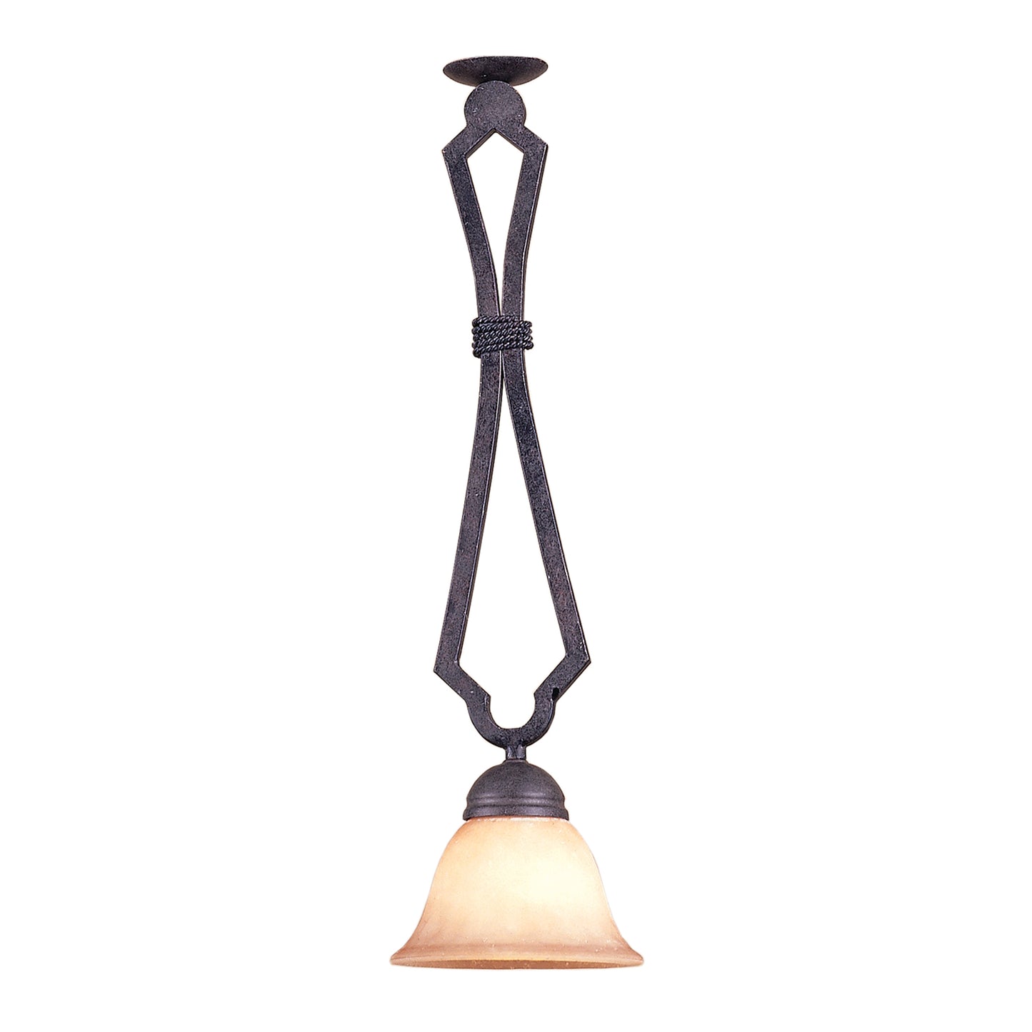 Ferro 7'' Wide 1-Light Mini Pendant - Round Forged Iron