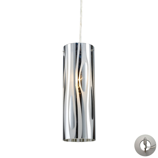 Chromia 4'' Wide 1-Light Pendant - Polished Chrome - Includes Adapter Kit