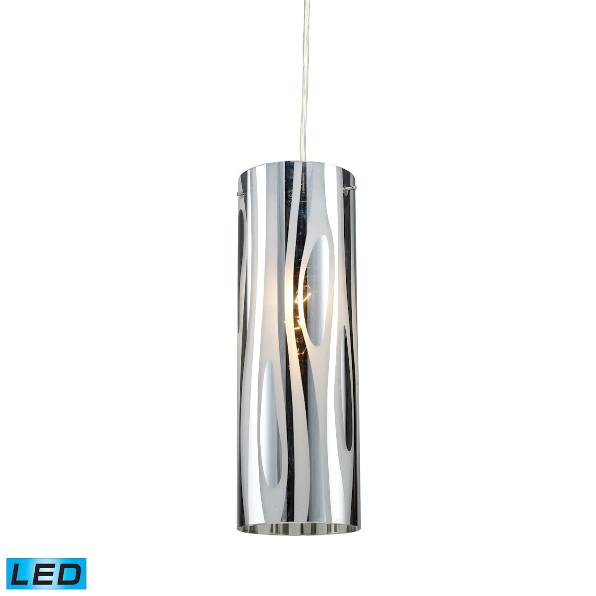 Chromia 4'' Wide 1-Light Pendant - Polished Chrome - Includes LED Bulb